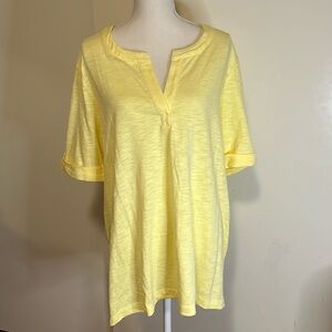 Chico’s Yellow Notch Neck Tunic